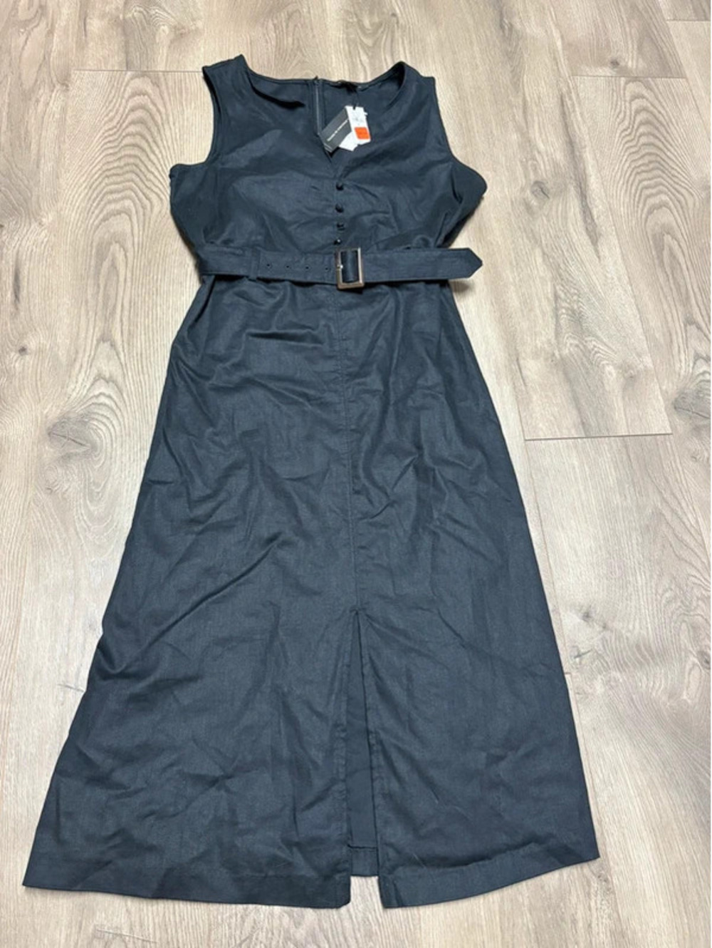Banana republic linen blend belted sleeveless dress 6 NWT